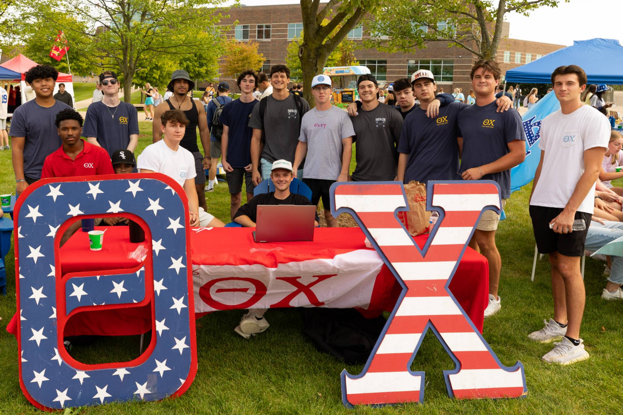 Theta Chi tabling at Meet the Greeks